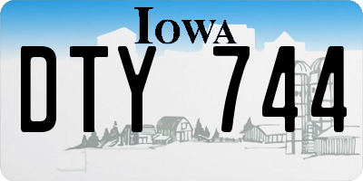 IA license plate DTY744