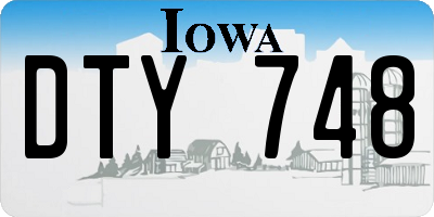 IA license plate DTY748