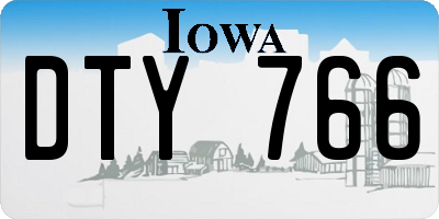 IA license plate DTY766