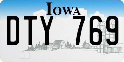 IA license plate DTY769