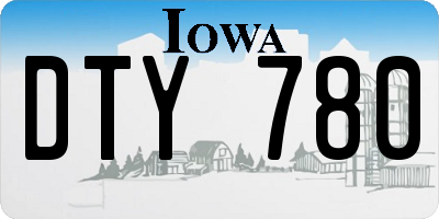 IA license plate DTY780