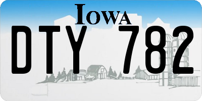 IA license plate DTY782