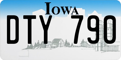 IA license plate DTY790