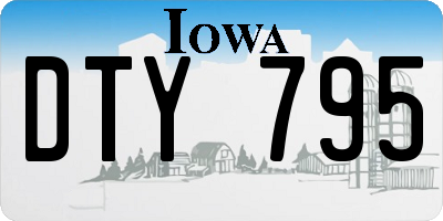 IA license plate DTY795