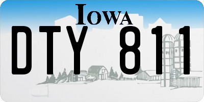 IA license plate DTY811