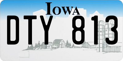 IA license plate DTY813