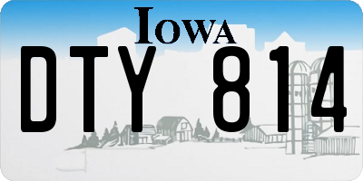 IA license plate DTY814