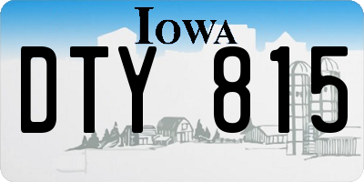IA license plate DTY815