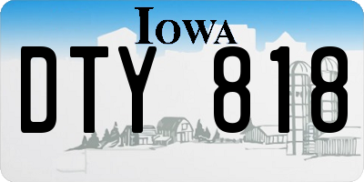 IA license plate DTY818
