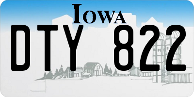 IA license plate DTY822