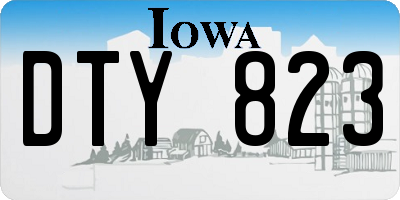 IA license plate DTY823