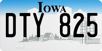 IA license plate DTY825