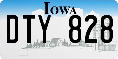IA license plate DTY828