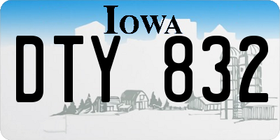 IA license plate DTY832