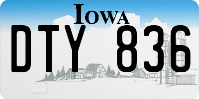 IA license plate DTY836
