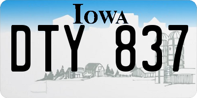 IA license plate DTY837