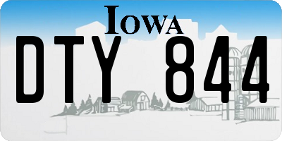IA license plate DTY844