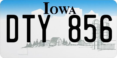 IA license plate DTY856