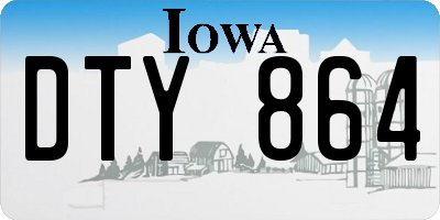 IA license plate DTY864