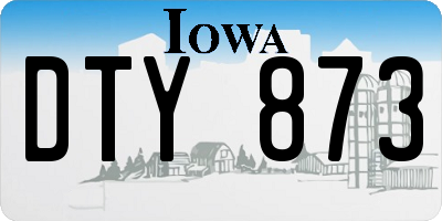IA license plate DTY873