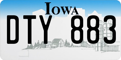 IA license plate DTY883