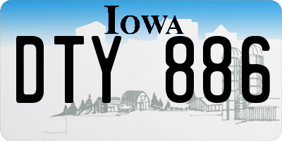 IA license plate DTY886