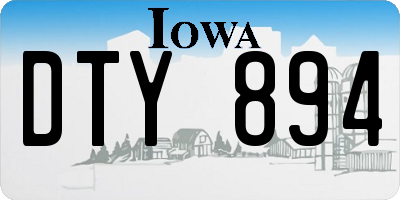 IA license plate DTY894
