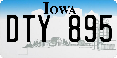 IA license plate DTY895