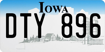 IA license plate DTY896