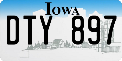 IA license plate DTY897