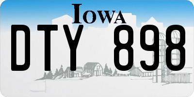 IA license plate DTY898