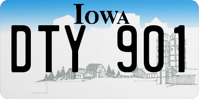 IA license plate DTY901