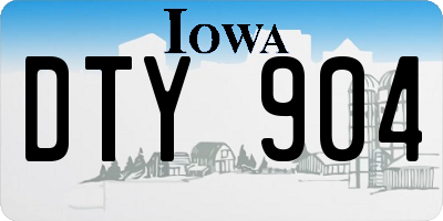 IA license plate DTY904