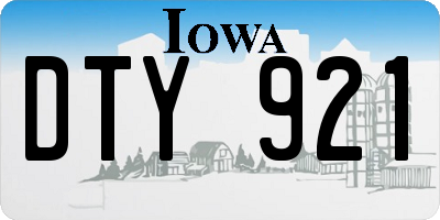 IA license plate DTY921