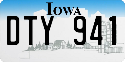 IA license plate DTY941