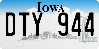 IA license plate DTY944