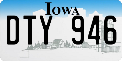 IA license plate DTY946