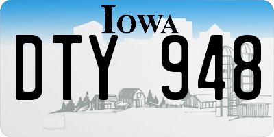 IA license plate DTY948