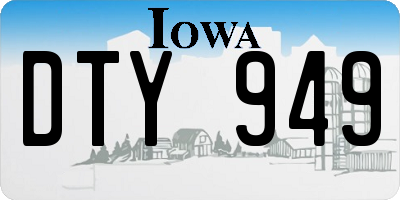IA license plate DTY949