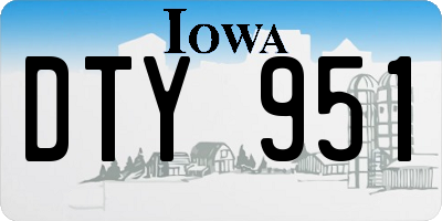 IA license plate DTY951