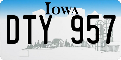 IA license plate DTY957