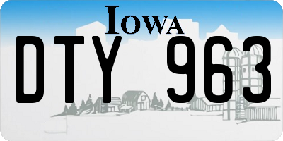 IA license plate DTY963