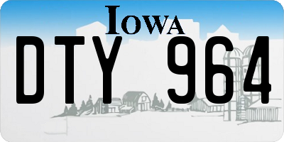 IA license plate DTY964