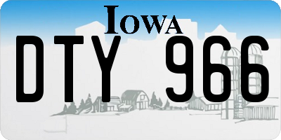 IA license plate DTY966