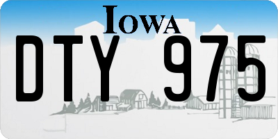 IA license plate DTY975