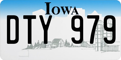 IA license plate DTY979