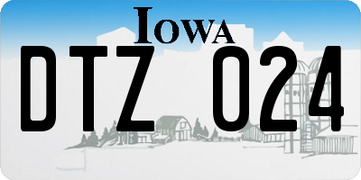 IA license plate DTZ024