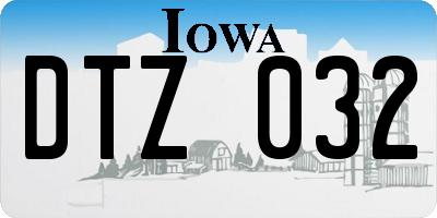 IA license plate DTZ032