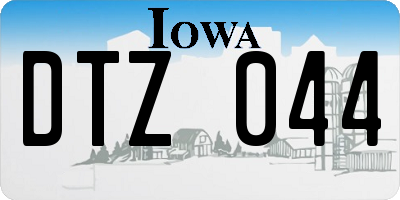 IA license plate DTZ044