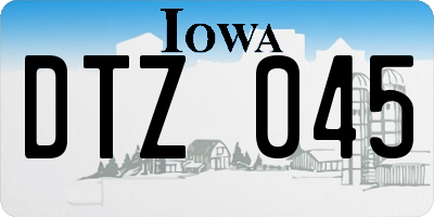 IA license plate DTZ045
